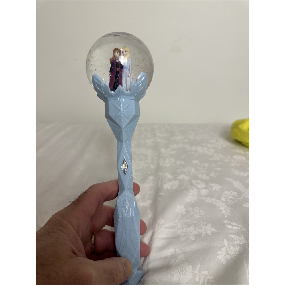 Disney Frozen 2 Sisters Elsa & Anna Musical Snow Globe Toy Scepter Wand Working